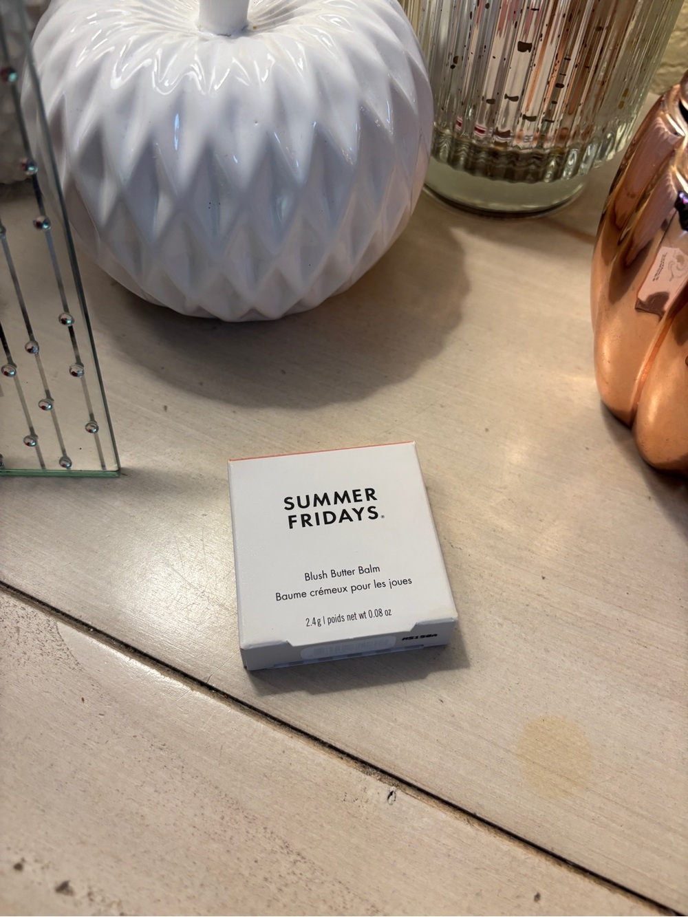 Summer Fridays Blush Butter Balm - White Packaging with Pink Accent